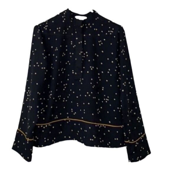 H&M Polka Dot Black & Cream Blouse(Size 4) - Picture 3 of 5